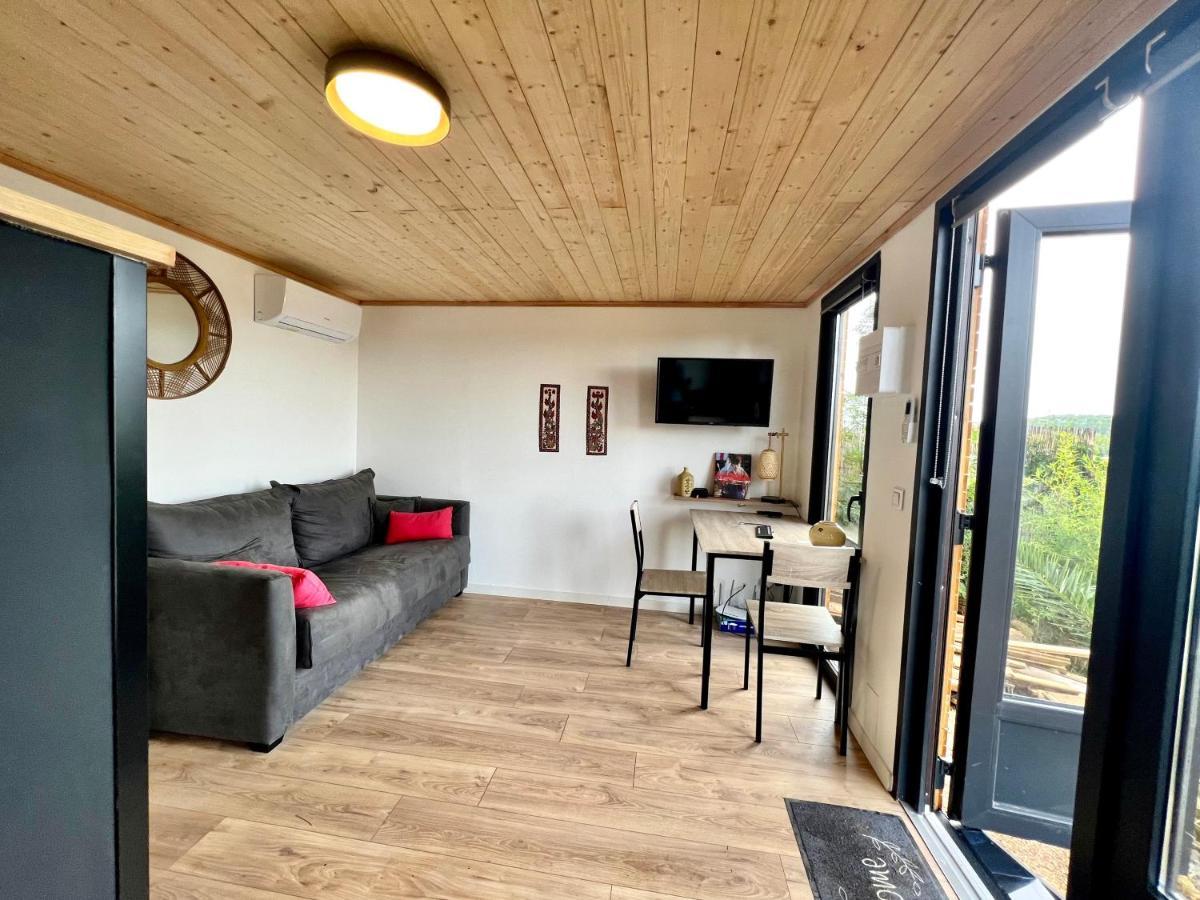 Charmant Studio Lodge Climatise Avec Jardin Et Vue Sur Le Pic Saint Loup Jacou Bagian luar foto