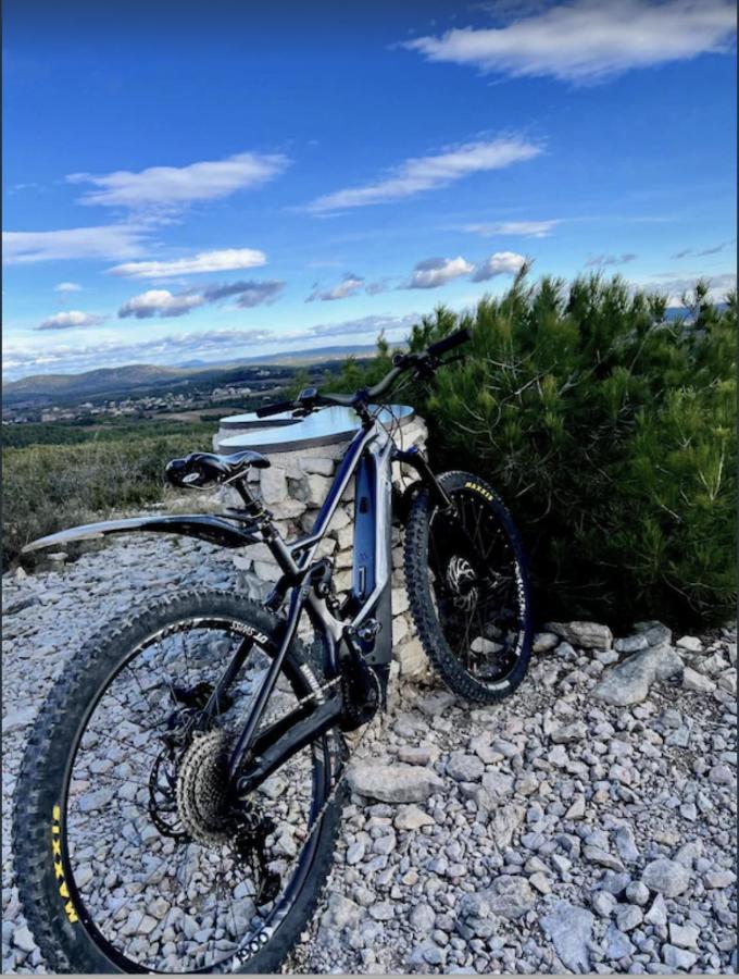 Charmant Studio Lodge Climatise Avec Jardin Et Vue Sur Le Pic Saint Loup Jacou Bagian luar foto