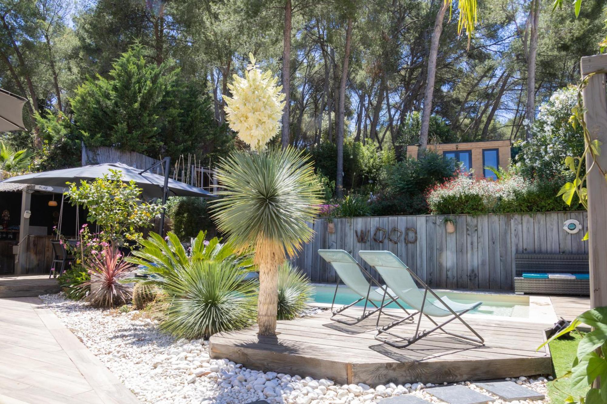 Charmant Studio Lodge Climatise Avec Jardin Et Vue Sur Le Pic Saint Loup Jacou Bagian luar foto